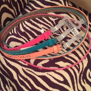 Neon Accent Belts (3)